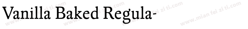 Vanilla Baked Regula字体转换